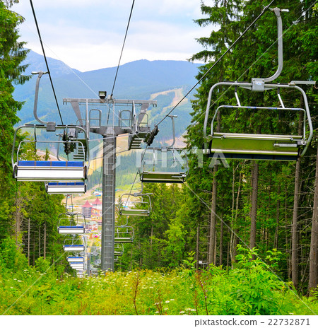 ski lift in the mountains ski lift in the mountains 22732871