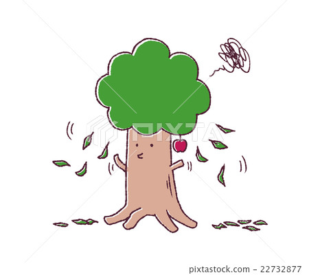 The tree where the leaves are scattered 22732877