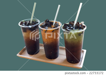 Milk with grass jelly Milk with grass jelly 22733172