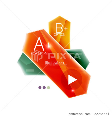 Colorful glossy stripes arrows. Business Colorful glossy stripes arrows. Business 22734331