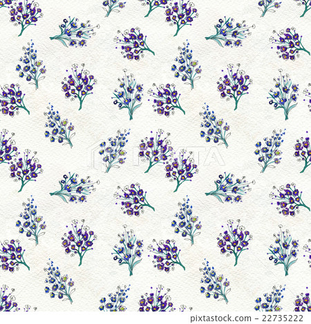 Seamless watercolor floral pattern - Stock Illustration [22735222] - PIXTA