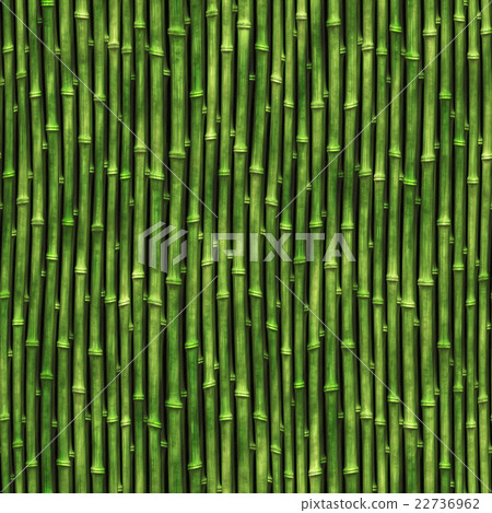 鮮豔細緻的竹籬笆特寫材質紋理背景，俯視圖（無縫接圖，高解析度 3D CG 渲染∕著色插圖） 22736962