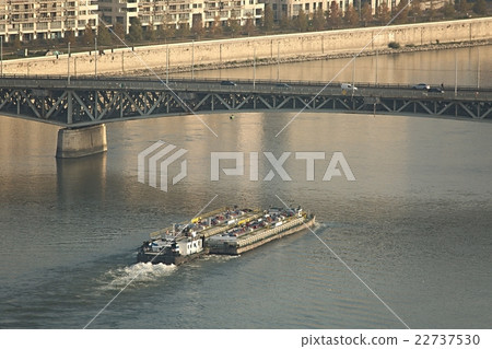 Barges on the river Barges on the river 22737530