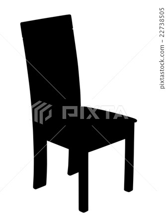 Silhouette of classic carved chair 22738505