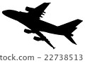 Silhouette of plain isolated 22738513