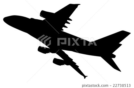 Silhouette of plain isolated Silhouette of plain isolated 22738513