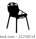 Silhouette of classic carved chair 22738514