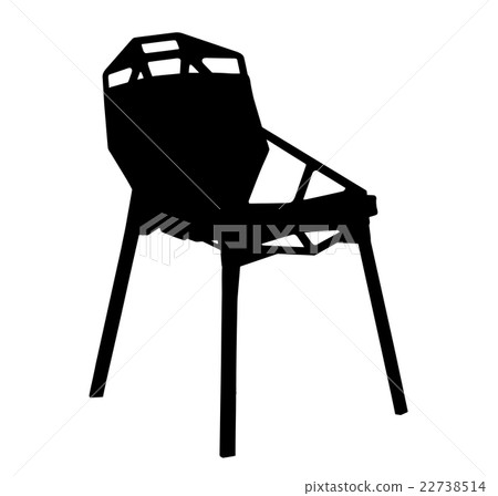 Silhouette of classic carved chair 22738514