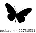 Silhouette of butterfly isolated on white 22738531