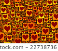Red heart on yellow squares seamless background 22738736