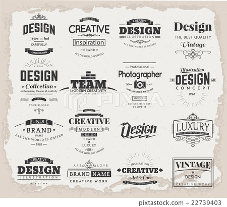 Retro Design Creative Vintage labels 22739403