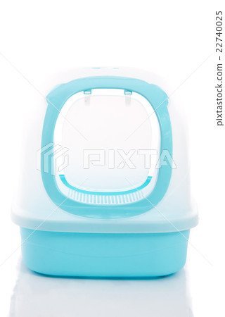 Cat litter box on white background isolated Cat litter box on white background isolated 22740025