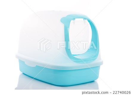 Cat litter box on white background isolated Cat litter box on white background isolated 22740026