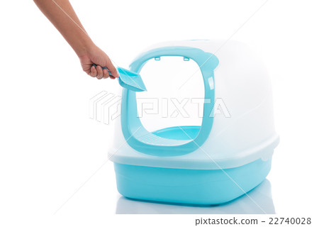 Cat litter box on white background isolated Cat litter box on white background isolated 22740028