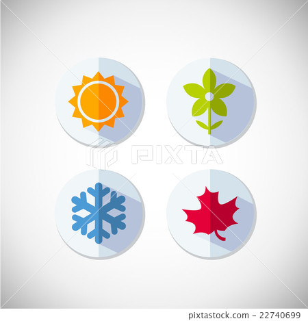 Vector seasons icons Vector seasons icons 22740699