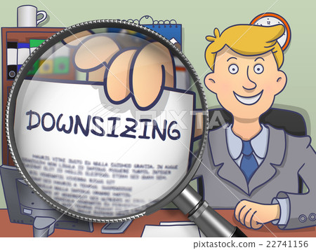 Downsizing through Lens. Doodle Concept. 22741156