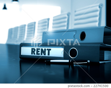 Rent on Office Binder. Toned Image. Rent on Office Binder. Toned Image. 22741500