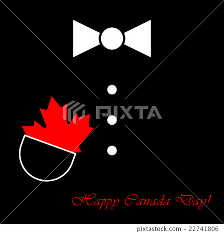 suit with bow tie, maple leaf and text 22741806