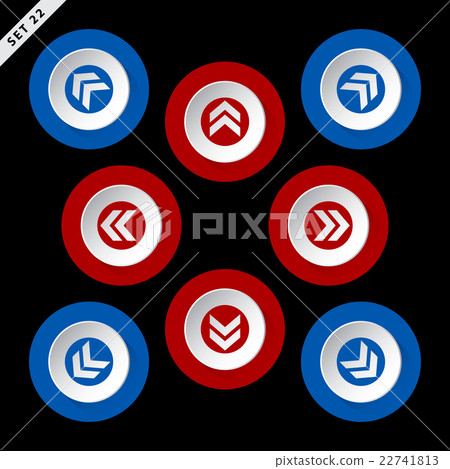 red and blue arrows, eight directions 22741813