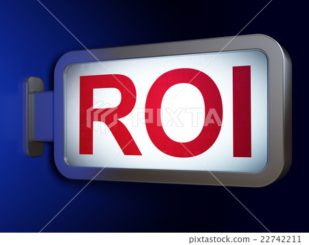 Business concept: ROI on billboard background 22742211