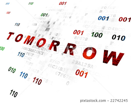 Timeline concept: Tomorrow on Digital background Timeline concept: Tomorrow on Digital background 22742245