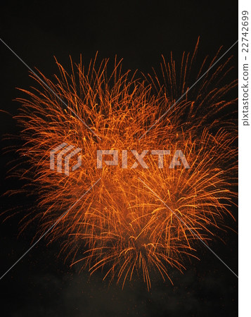 Star Mine using a beautiful fireworks with a single orange in the Jingu Gaien Fireworks display 22742699