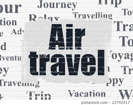 Tourism concept: Air Travel on wall background Tourism concept: Air Travel on wall background 22742817