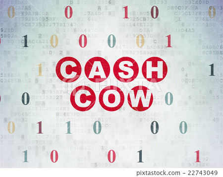 Finance concept: Cash Cow on Digital Data Paper Finance concept: Cash Cow on Digital Data Paper 22743049