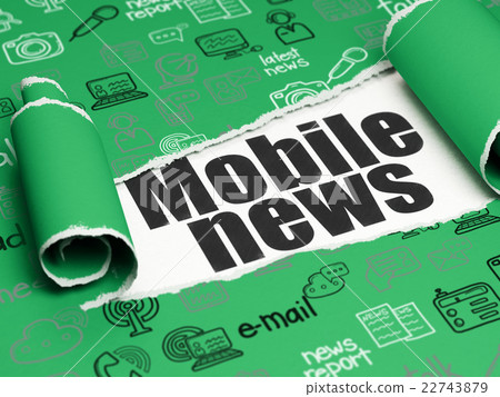 News concept: black text Mobile News under the News concept: black text Mobile News under the 22743879