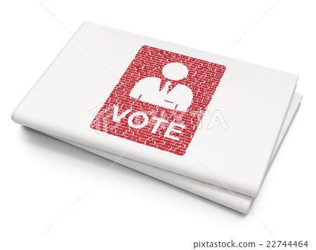 Politics concept: Ballot on Blank Newspaper Politics concept: Ballot on Blank Newspaper 22744464