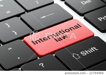 Politics concept: International Law on computer Politics concept: International Law on computer 22744468