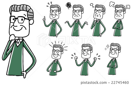 Illustration material: old man male variation 22745460