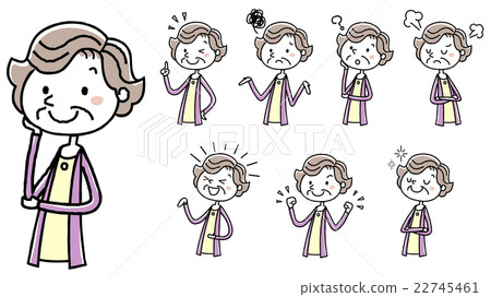 插圖素材：老年婦女變異 22745461