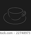 Outline of cup, vector illustration 22748973