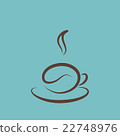 Icon of a coffee cup, vector illustration 22748976