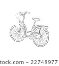 Outline of bicycle, vector illustration 22748977