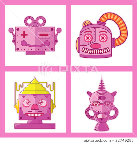 Pink Head Robot Vector Design Pink Head Robot Vector Design 22749295