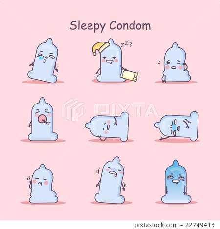 Sleepy cartoon Condom Sleepy cartoon Condom 22749413
