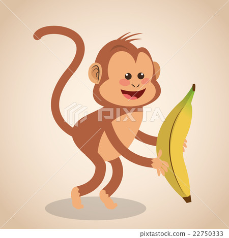 Monkey cartoon design , vector illustration Monkey cartoon design , vector illustration 22750333