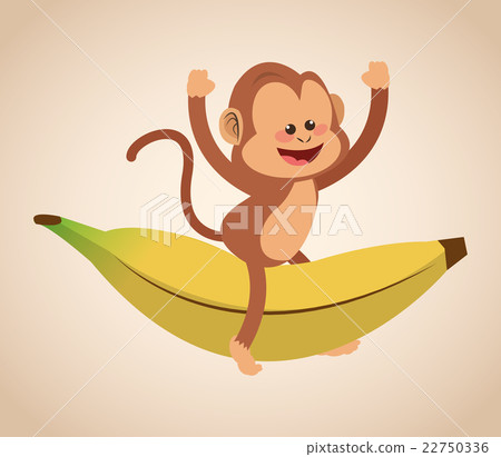 Monkey cartoon design , vector illustration 22750336