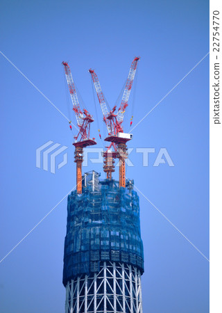 東京天空樹正在建設中 22754770