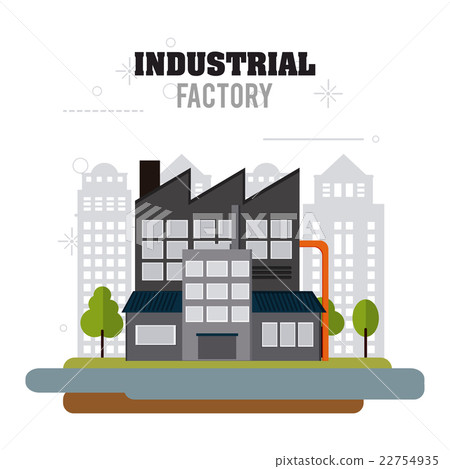 Industrial factory design, Vector illustration 22754935
