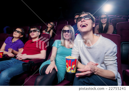 People in the cinema wearing 3d glasses People in the cinema wearing 3d glasses 22755241