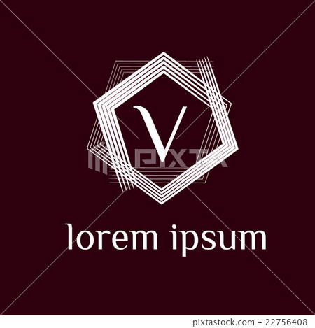 V letter vector logo template (sign, symbol, emble - Stock Illustration ...