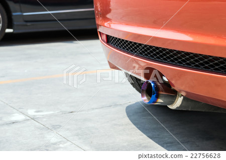 Closeup at the automobile exhaust. 22756628