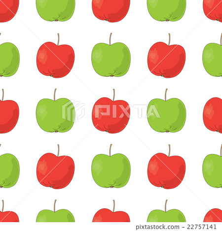 Seamless apples pattern - Stock Illustration [22757141] - PIXTA