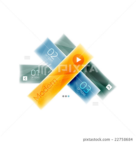 Colorful stripes glass geometric infographics 22758684
