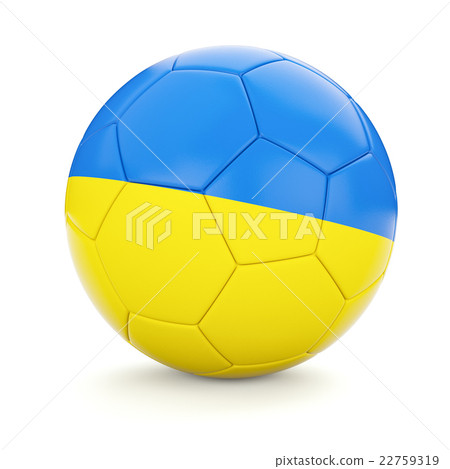 Soccer football ball with Ukraine flag 22759319