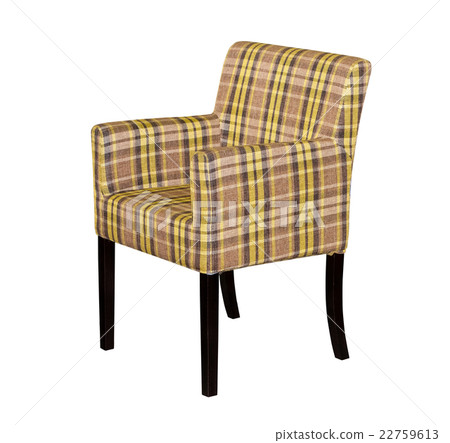 Brown textile modern chair isolated Brown textile modern chair isolated 22759613