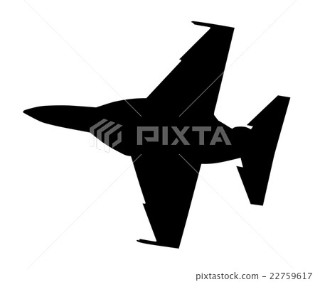 Silhouette of fighter plane isloated Silhouette of fighter plane isloated 22759617